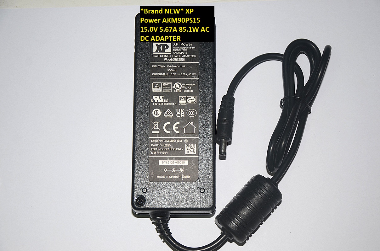 *Brand NEW* AC100-240V XP Power AKM90PS15 85.1W 15.0V 5.67A AC DC ADAPTER